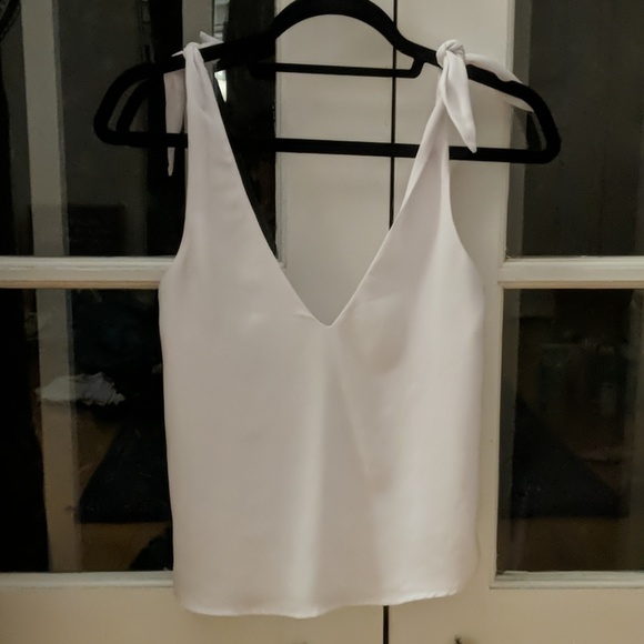 Show Me Your Mumu Bailey Bow Top in white, size S - Picture 4 of 5